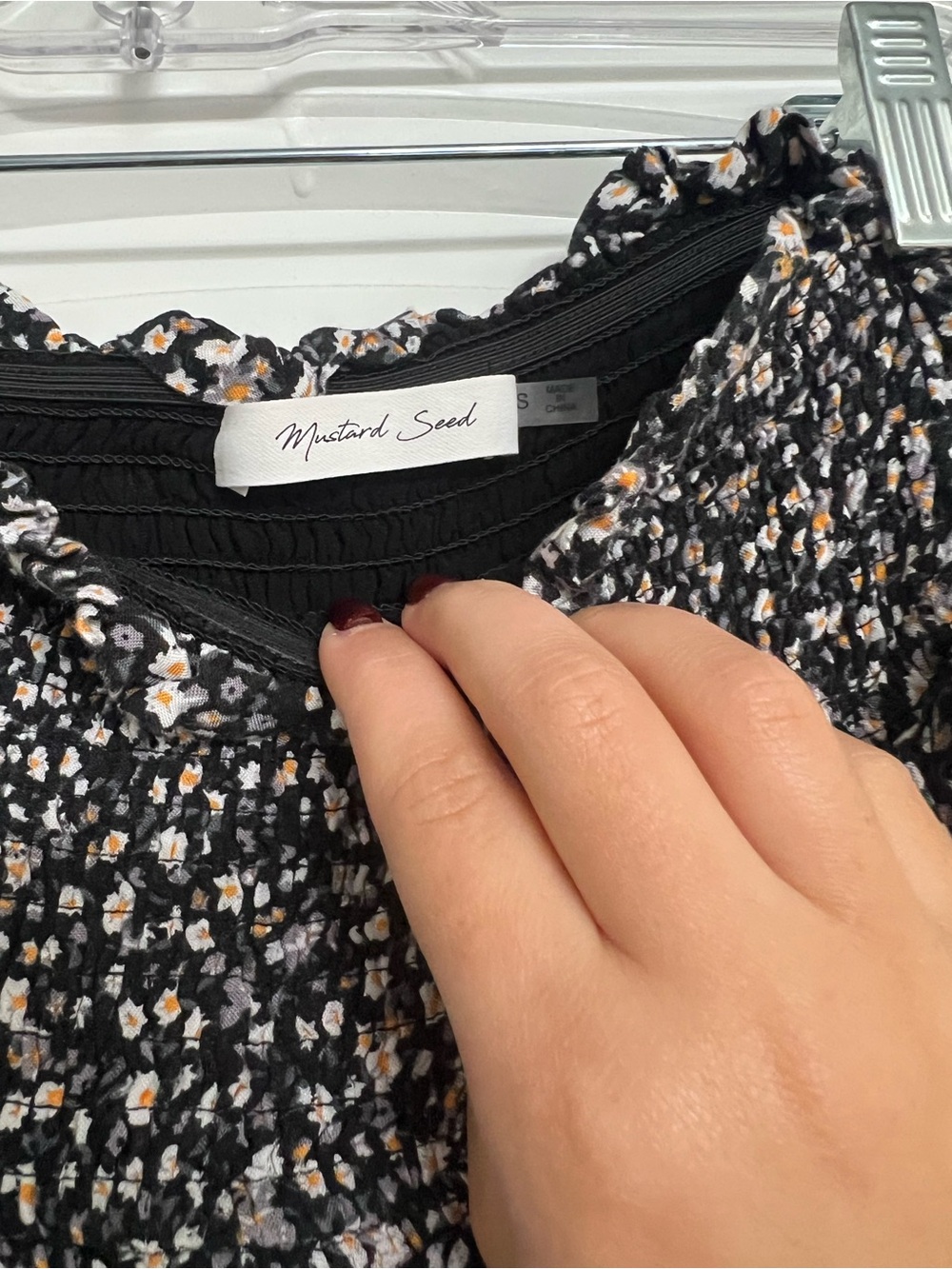 Floral Ruffle Mini Skort - Black - Picture 2 of 4